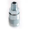 Interstate Pneumatics 1/4 Inch Automotive Steel Coupler x 1/4 Inch Male NPT (Silver Color), PK 50 CA441Z-50K